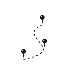 Fotobehang Navigation trajectory transparent icon. Vector. © arybickii