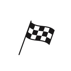 Checkered racing flag icon. Stock vector