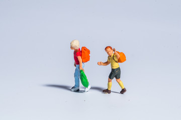 miniature figure concept of people, teenager, kids