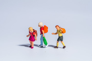 miniature figure concept of people, teenager, kids