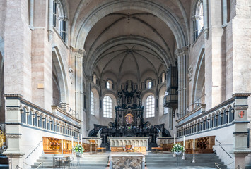 Interior of cathedral in Trier, Germany