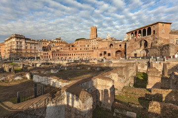 Obraz premium Ruins of Trajan's forum in Rome, Italy