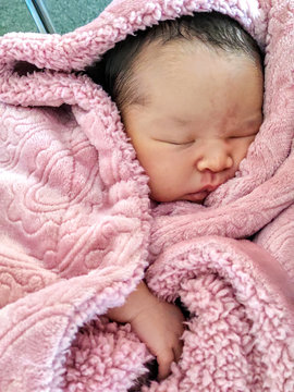 Family life. Newborn baby. Happy moments.