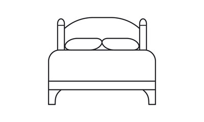 Bed, person, hostel, service, hotel, bedtime, home, household, interior free vector icon