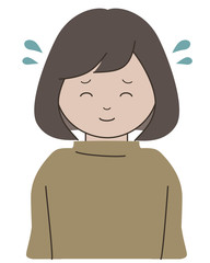 困っている若い女性