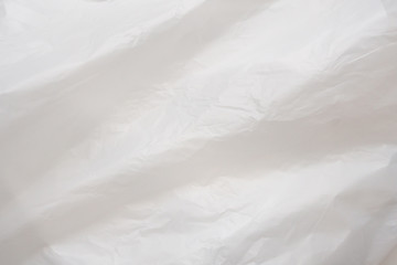 White plastic bag background texture close up