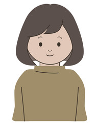 笑顔の若い女性