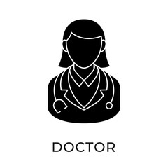 Doctor icon vector illustration. Medical Doctor vector illustration template. Doctor icon design isolated on white background. Doctor vector icon flat design for website, logo, sign, symbol, app, UI.