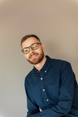 Fototapeta premium portrait of a handsome man in glasses