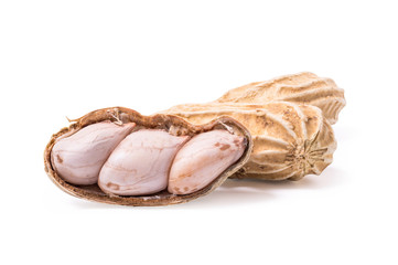 peanut isolated include clipping path on white background
