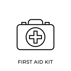 First Aid Kit icon vector illustration. Medical First Aid Kit vector illustration template. First Aid Kit vector icon flat design for website, logo, sign, symbol, app, UI.