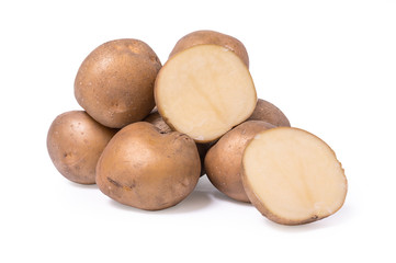 potato isolated include clipping path on white background