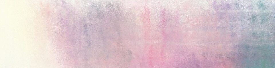 wide art grunge abstract painting background graphic with light gray, thistle and linen colors and space for text or image. can be used as postcard or poster