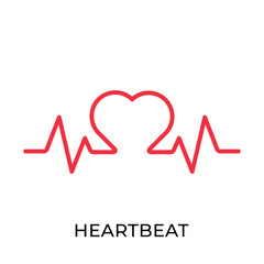 Heartbeat icon vector illustration. Medical Heartbeat vector template. Heartbeat icon design isolated on white background. Heartbeat vector icon flat design for website, logo, sign, symbol, app, UI.