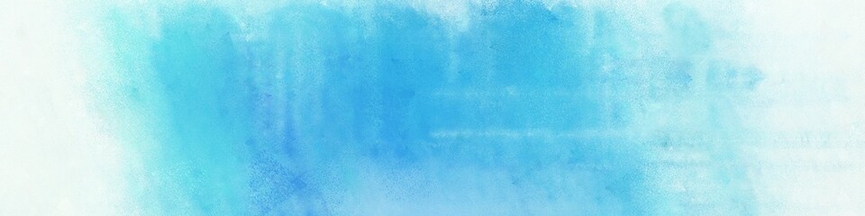 wide art grunge sky blue, honeydew and medium turquoise color background with space for text or image. vintage texture, distressed old textured painted design. can be used as header or banner