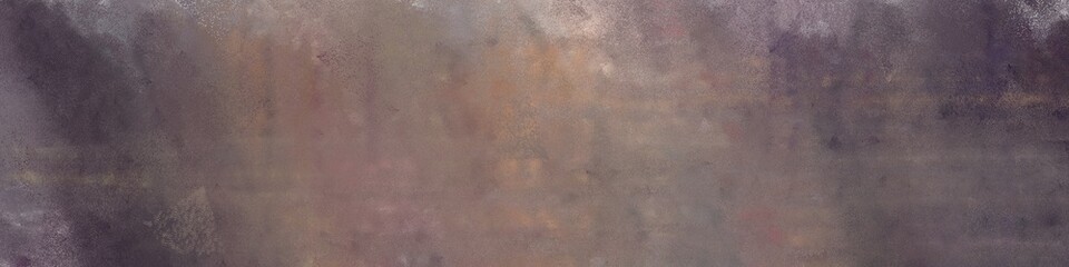 wide art grunge dim gray, very dark violet and silver colored vintage abstract painted background with space for text or image. can be used as horizontal header or banner orientation