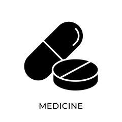 Medicine icon vector illustration. Medicine vector illustration template. Medicine icon design isolated on white background. Medicine vector icon flat design for website, logo, sign, symbol, app, UI.