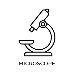 Microscope icon vector illustration. Microscope vector design illustration template isolated on white background. Microscope vector icon flat design for website, logo, sign, symbol, app, UI.