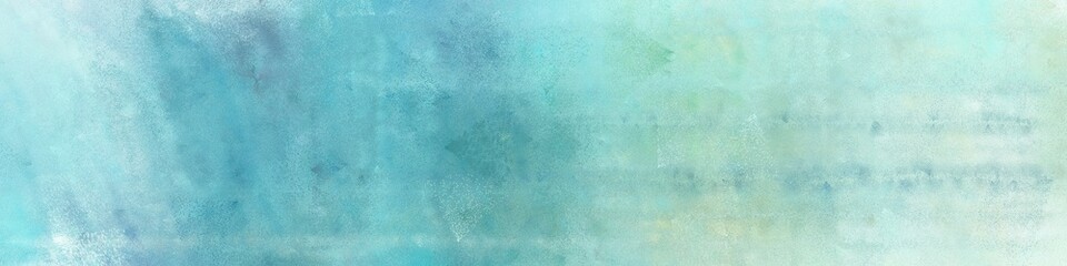 wide art grunge abstract painting background texture with pastel blue, light blue and cadet blue colors and space for text or image. can be used as horizontal background graphic