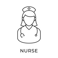Nurse icon vector illustration. Medical Nurse vector illustration template. Nurse icon design isolated on white background. Nurse vector icon flat design for website, logo, sign, symbol, app, UI.