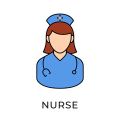 Nurse icon vector illustration. Medical Nurse vector illustration template. Nurse icon design isolated on white background. Nurse vector icon flat design for website, logo, sign, symbol, app, UI.