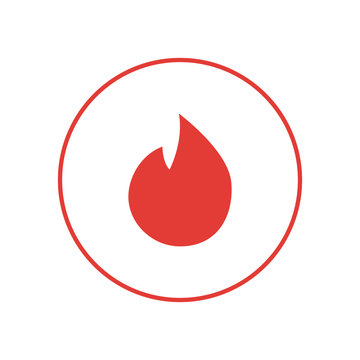 Tinder Flat Style Icon Vector Design