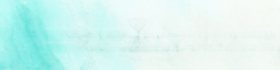wide art grunge vintage texture, distressed old textured painted design with honeydew and pale turquoise colors. background with space for text or image. can be used as header or banner