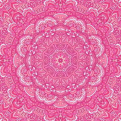 Pink Tribal Ethnic Festive Abstract Floral Vector Pattern