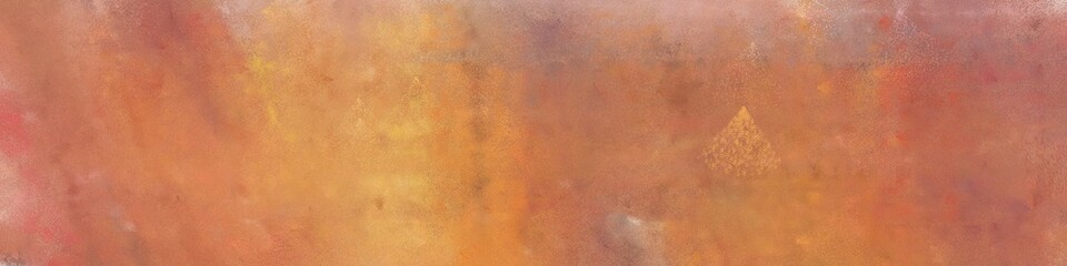 wide art grunge abstract painting background graphic with peru, tan and burly wood colors and space for text or image. can be used as horizontal header or banner orientation
