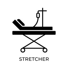 Stretcher icon vector illustration. Hospital Stretcher vector design illustration template isolated on white background. Stretcher vector icon flat design for website, logo, sign, symbol, app, UI.