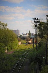 railway in the morning