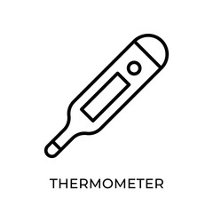 Thermometer icon vector illustration. Medical Thermometer vector design illustration isolated on white background. Thermometer vector icon flat design for website, logo, sign, symbol, app, UI.