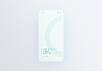 Minimal Phone Mobile Device App Mockup