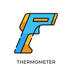 Thermometer icon vector illustration. Medical Thermometer vector design illustration isolated on white background. Thermometer vector icon flat design for website, logo, sign, symbol, app, UI.