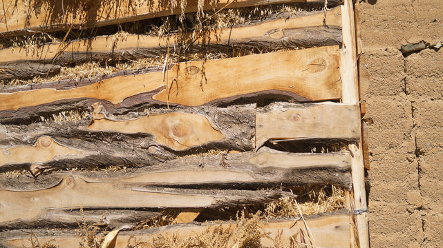 Textura de tablones de madera.
