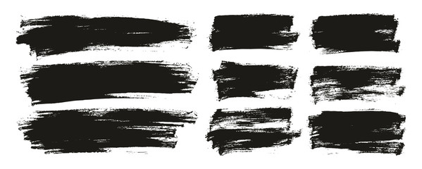 Flat Paint Brush Thin Long & Short Background Mix High Detail Abstract Vector Background Mix Set 