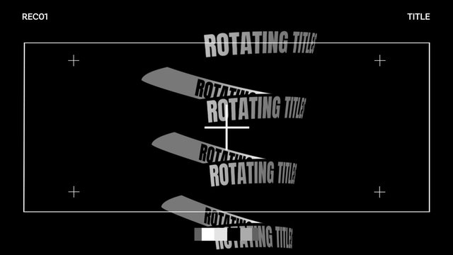 3D Distorted Rotating Titles