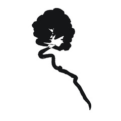 Woman and hair vector logo. 