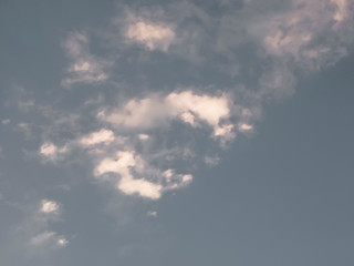 View  of the clouds  through  a light filter