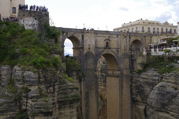 Fototapeta premium Ronda, mit der berühmten Schlucht Schlucht (El Tajo), Provinz Málaga in Spanien