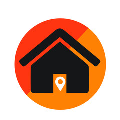 Web home flat icon for apps and websites
