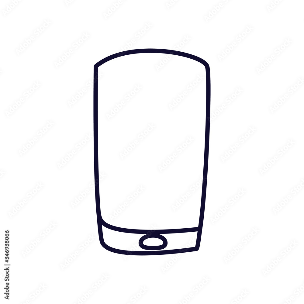 Poster smartphone line style icon vector design