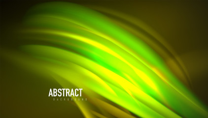 Fluid wave lines background. Trendy abstract layout template for business or technology presentation, internet poster or web brochure cover, wallpaper