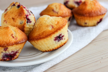 Muffins with black currants
