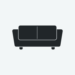 Couch vector icon illustration sign