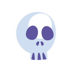 Skull flat style icon vector design