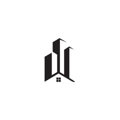 Minimalist real estate, house, business logo design template, house, building logo design template. © Wahyu