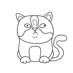 Vector Of A Cat Face Vector Illustration Suitable For Greeting Card, Poster Or T-shirt Printing.