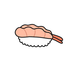 sushi doodle icon, vector illustration