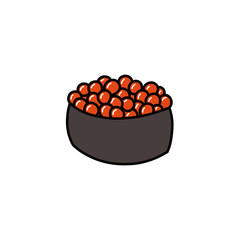 sushi doodle icon, vector illustration